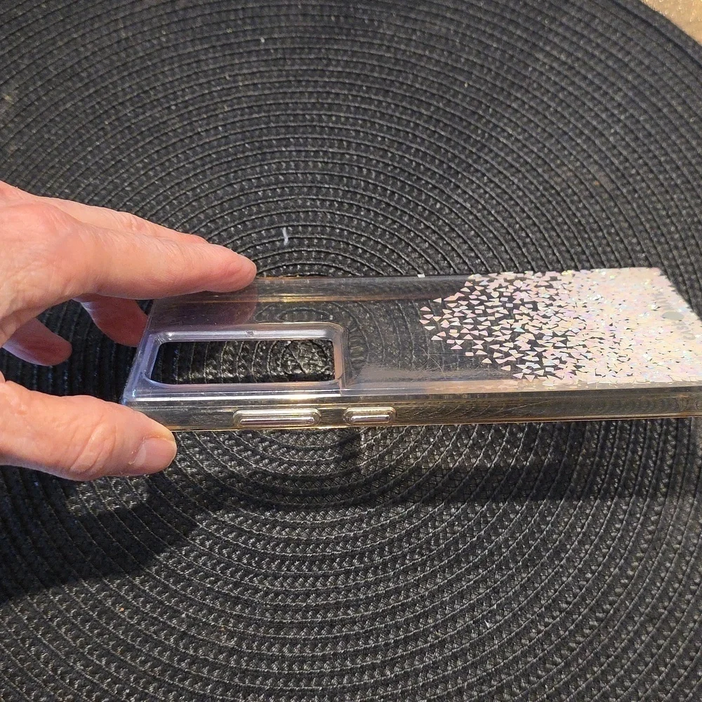 SAMSUNG S 22‎ ULTRA - Case-Mate Silver Glitter Phone Case